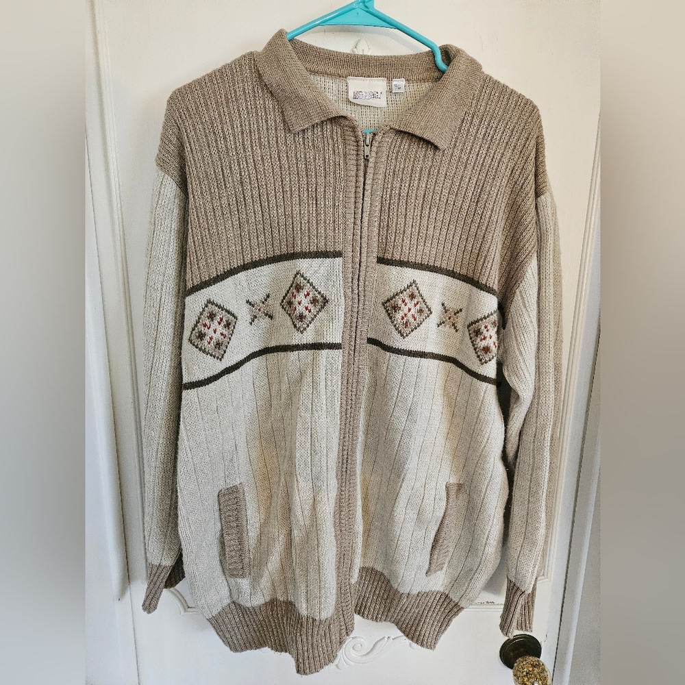 Vintage Damart Zip-Up Cardigan Sweater